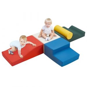 EROMMY Jouets d'escalade pour Tout-Petits,Blocs de Construction en Mousse avec revêtement en Cuir, Mousse antidérapants pour Enfants,Classique (Erommy-AU, neuf)