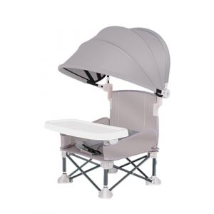 Chaise Enfant Chaise Plage Bébé Chaise D'alimentation Pliable Chaise Plage Chaise De Camping Avec Parasol & Plateau Amovible - Chaise Haute Siège Rehausseur Pour Camping Pliable & Compacte (Papea, neuf)