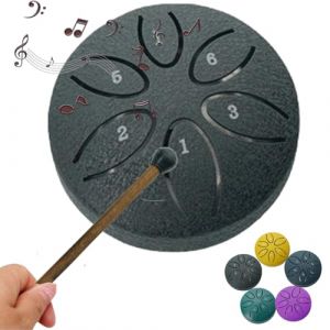 Rain Drum Extérieur, Steel Tongue Drum Rain, Carillon De Pluie À Tambour À Langue en Acier, Tambour De Pluie À Langue en Acier 8 Cm 6 Notes, Mind Body Relaxant Rain Drum Instrument De Percussion (Lyoveu——Shipper, neuf)
