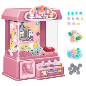 Candy Grabber Machine, Machine à Bonbons avec Mini Jouet en Peluche, Machine à sous à Pinces avec Musique, Anniversaires et Cadeaux de Noël pour Enfants 3 4 5 6 7 8 Ans (Toys Beichen, neuf)