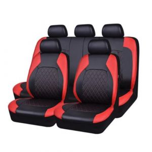 LJWAN 9 pi&egrave;ces Housse de si&egrave;ge deVoiture Universelle en Cuir PU, pour Peugeot Partner Tepee 2008-2018 5 Places Voiture Cuir Ensembles Housses si&egrave;ge,Red (There's a bright future for everyone, neuf)