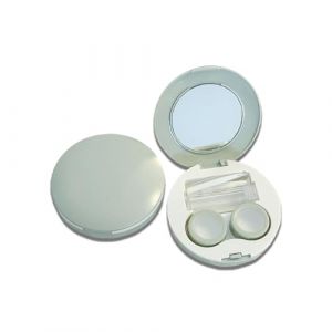 Desuibao Lot de 2 &eacute;tuis de voyage &eacute;tanches pour lentilles de contact avec miroir, pince &agrave; &eacute;piler, outil de retrait, bo&icirc;te de rangement portable pour lentilles de contact quotidiennes pour l'ext&eacute;rieur, (GLB24, neuf)