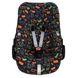 JYOKO Kids Housse pour si&egrave;ge Auto b&eacute;b&eacute; en Coton Compatible avec Maxi COSI Pebble (Happy Dino, Pebble Pro I-size) (JYOKO, neuf)