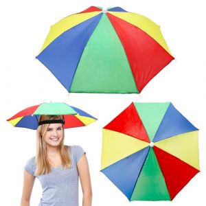 ZMDMAH 3 Pi&egrave;ces Chapeau Parapluie de T&ecirc;te Pliable Pour Adultes et Enfants - Casquette Protection Pour Activit&eacute; Plein Air, P&ecirc;che, Randonn&eacute;e, Camping (nuobokun, neuf)