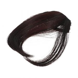 Homoyoyo morceau de perruque bouclé extension postiches para Accessoire agrafe faux pince à cheveux frange rideau frange à clip fausse frange pince à franges Café (Alda Jin, neuf)