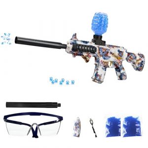 FunBlasters – Gel Blaster Gun M416 – Pistolet à Bille Eau Electrique Automatique – 20000 Balles et Lunettes – Watersoft Puissant Fusil Arme Mitraillette - Adulte Gelfire Water Gun (Hashiman, neuf)