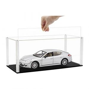 Tingacraft Acrylique Vitrine (34 x 15 x 14 cm) Boîte pour Collection Voiture 1/18, Char 1/35, Moto Véhicule 1/12 (Wiseford1, neuf)