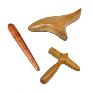 KALUROIL 3 PCS Massage Bois - Ensemble de Cannes et bâtons de massage en bois parfumé - Outils de réflexologie et d'acupuncture pour détendre, soulager la douleur et améliorer la circulation (HERBERT UND KLAUS GMBH, neuf)