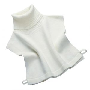 FNKDOR Faux col Roul&eacute; pour Homme et Femme Empi&egrave;cement col Roul&eacute; Amovible Unisexe &Eacute;paule Cache Cou Coton Coupe Vent Doux et Agr&eacute;able pour la Peau Respirant et Chaud(Blanc,Taille unique) (FNKDOR, neuf)