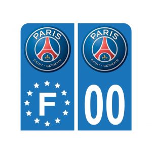 Pack Moto Autocollant Stickers Plaque d'immatriculation Premium Paris Saint Germain PSG - Num&eacute;ro Personnalis&eacute; (Digital Sticker, neuf)