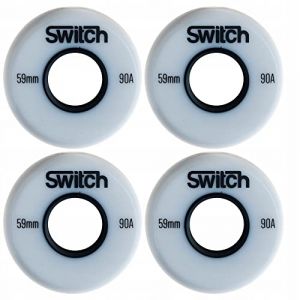 Roues Switch Boards pour patins &agrave; roulettes 59mm blanc agressif (Switch Boards, neuf)