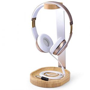 Avantree TR902 Support Universel en Bois et Aluminium pour Casques Audio avec Support de câble pour Sony, Bose, Shure, Jabra, JBL, AKG, Casques Gaming et écouteurs (AvantreeDirect, neuf)