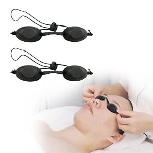 Lunettes Bronzage, Lunettes de Solarium, Silicone Souple Durable Confortable Noir Ergonomique Protection Des Yeux Lunettes de S&eacute;curit&eacute; Cache-Oeil pour UV IPL Infrarouge Led Luminoth&eacute;rapie - 2 PCS (Sweems, neuf)