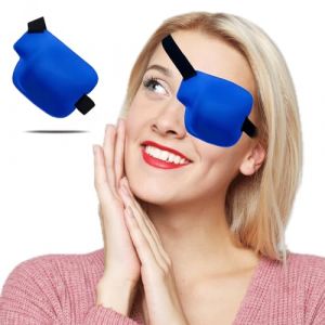 THSIREE Cache-œil 3D pour adultes et enfants, cache-œil médical 3D pour amblyopie paresseux pour œil gauche, bleu (Seventimes, neuf)