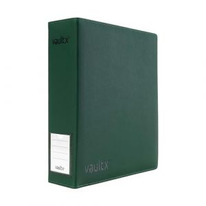 Vault X Classeur à 3 Anneaux pour Cartes à Collectionner, Compatible avec Feuilles 9 Poches, 900 Cartes, Matériau Exo-Tec, Ouverture Facile, Classeur à Clip D-Ring, Sports, TCG (Vert, Grand) (Vault X, neuf)