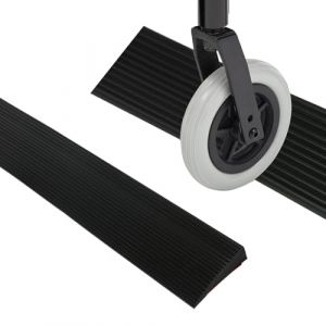 Rampe de seuil de porte, 900 x 80 x (10-30) mm, rampe en caoutchouc, rampe pour fauteuil roulant, charge 800 kg, pour fauteuil roulant, poussette, d&eacute;ambulateur ou scooter &eacute;lectrique, hauteur 2 cm (chaogeorich, neuf)