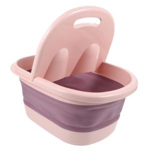 Holibanna Bassin de Bain de Pieds Pliable Rose Hibou en Plastique et Silicone R&eacute;sistant, Massage pour Circulation Sanguine, Usage Domestique et Voyage, D&eacute;tente pour Adultes et Gar&ccedil;on (Lydia Lyle, neuf)