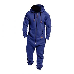 Combinaison Pyjama Homme Combi Pyjama Chaud Fleece Pyjama à Capuche Combinaison Playsuit Globalement Ample Grenouillère en Polaire Adulte Ado Confortable Pyjama d'hiver Chaud en Polaire (M99M (Arriver 5 à 15 jours), neuf)