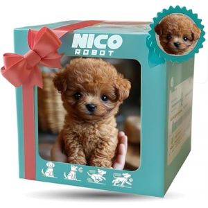 WUDLi 2025 Nouveau chien robot, chiot robot agissant comme un vrai chiot, Nicoo : mon chiot robotique r&eacute;aliste, robot de chien Nico pour adultes, chien robot Ai Nico - Marcher, aboyer (CFFDM, neuf)