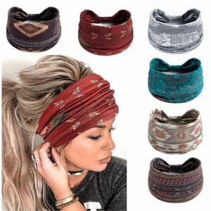 Serre-t&ecirc;te de mode pour femmes Foulard de t&ecirc;te Bandeau de cheveux Turban Fleur de coton Serre-t&ecirc;te large de yoga Serre-t&ecirc;te de sport &Eacute;charpe de t&ecirc;te (P6WBoRed) (AZYIN, neuf)