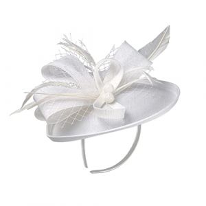 PACKOVE 1 Pièce Bandeau fleur plume voile filet Mariage bande de cheveux de maquillage Branché Accessoires de cheveux de bal bandeau décorer la plume blanche (Spring TU, neuf)