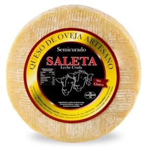 Fromage de brebis entier semi-affiné gourmet Saleta (2,3 kg) | Fromage Manchego artisanal (BUYLUX, neuf)