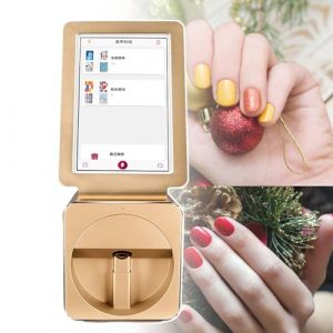 Imprimante D'Art D'Ongle En Alliage D'Aluminium Avec éCran Tactile De 10,1 Pouces, Machine D'Impression D'Art D'Ongle, Imprimante à Ongles De Table Portable 2400 Dpi,Gold (HCAUYNN®, neuf)