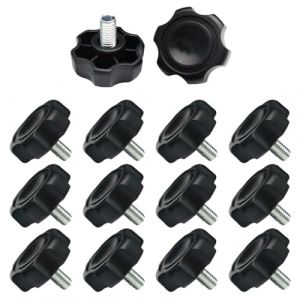 JEYORZY 10pcs Vis à Tête Étoile M6x12mm, Vis de Serrage, Vis de Pouce, Vis à Tête Étoilée, Vis Moletée à Poignée en Étoile - Vis Moletée Écrou à Tête Vis à Oreilles M6 pour Machines-Outils Dispositifs (Wacicy EU, neuf)