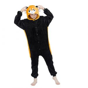 WDRHC Enfant Ensemble de Pyjama Licorne Grenouillère Animaux Romper Pajamas Onesie Animal Combinaison Costume Vêtement de Nuit en Flanelles Soirée Noël Déguisement Fille Garçon Raton Laveur (Kauson, neuf)