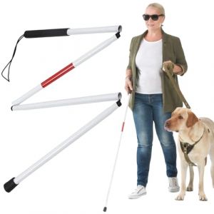 Canne Aveugle Pliante,Canne Pliante,Bâton de Marche pour Aveugles,Canne Aveugle Pliable,Canne Aveugle Alliage D'aluminium,Canne de Marche pour Aveugles,pour Malvoyants,Aveugles Personnes âgées (chusai, neuf)