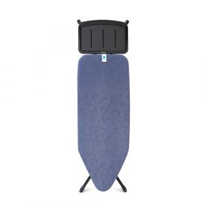 Brabantia - Table à Repasser Taille C - pour Centrale Vapeur - Planche a Repasser XL - Support Métallique - Plateau Extra-Stable - Unité Vapeur Jusqu'à 40 x 22 cm - Denim Blue - 124 x 45 cm (Pertina Toys, neuf)