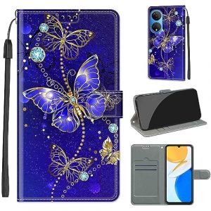 SIENIANLINE Coque pour Honor X7, Coque Honor Play 30 Plus,Etui Protection Housse Premium en Cuir de Portefeuille en Cuir Fermeture Magn&eacute;tique Flip Case pour Honor X7 / Honor Play 30 Plus (DIKAS, neuf)