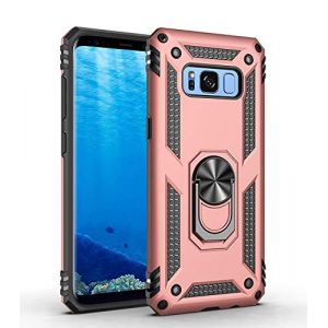 BestST Coque Samsung Galaxy S8+ Plus, avec Anneau Support, Coque Etui Housse Galaxy S8+ Plus Antichoc Militaire [Tough Armor] Heavy Duty Shock Proof Protective Housse pour Galaxy S8+ Plus- Rose Or (BestST, neuf)