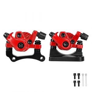 TREFAN Frein à disque avant et arrière pour scooter électrique Kugoo M4/M4 Pro, frein à disque électrique, pince de frein en alliage d'aluminium, étrier de frein mécanique (rouge avant tard) (tftech, neuf)