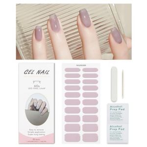 Cr&egrave;me Violette Stickers Ongles Gel, KALEFUL Nail Stickers Semi-durci Autocollant Ongle Gel Uv Deco Ongle Nail Art Sticker D&eacute;coration (ZHUOYIKEJI, neuf)