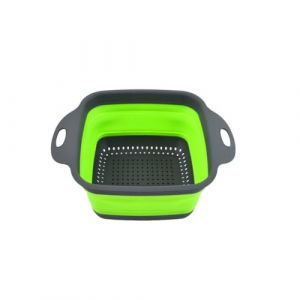 IKOPFLN Passoire Pliable en Silicone Premium - Passoire Cuisine Multifonction 29x22 cm | Égouttoir Pliant Légumes Fruits Pâtes Vert Cuisine Pratique Gain d'Espace (IKOPFLN, neuf)