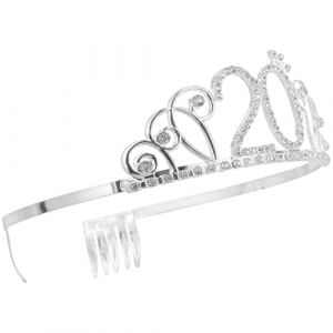 ULTECHNOVO Diad&egrave;me d'Anniversaire 20 Ans en Strass Argent&eacute; Couronne L&eacute;g&egrave;re et &Eacute;l&eacute;gante pour Femme Accessoire de F&ecirc;te pour Anniversaire Bal et Occasions Sp&eacute;ciales 1 Pi&egrave;ce (Chad Bi, neuf)