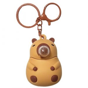 Porte-cl&eacute;s Capybara, presser pour faire des bulles Capybara en silicone Accessoires de voiture Figurine &agrave; suspendre Breloque pour sac Porte-cl&eacute;s mignon pour femmes, hommes, adolescents Figurine Capyb (thouandWei, neuf)