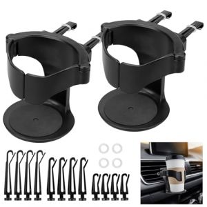 Porte Gobelet Voiture, Lot de 2 Porte-gobelets universels pour Voiture, Support de Ventilation réglable, Support de Bouteille pour cendrier de Voiture, Tasse à café, Boisson et Tasse à café (MSNSHDFOD, neuf)