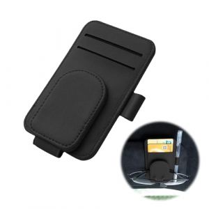 Organisateur de pare-soleil de voiture, support de lunettes pour tableau de bord de voiture, clip de lunettes de soleil pour voiture - Support magn&eacute;tique pour lunettes de voiture pour verres, cartes (HUAKAIY, neuf)