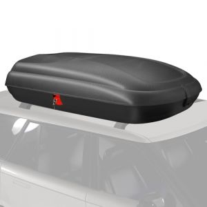 COSTWAY Coffre de Toit Rigide Voiture Imperméable 400 L, Sac de Toit avec Clés et Sécurité, Sac de Rangement Étanche avec Ouverture Double Face pour Véhicules, Noir (FDS GmbH, neuf)