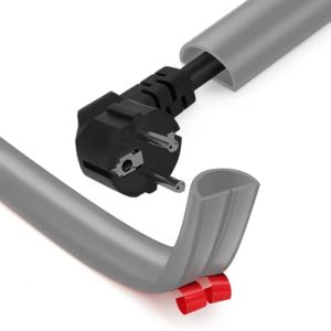 IVEOPPE Goulotte flexible autocollante - 6 m x 15 mm x 10 mm - En PVC - Goulotte flexible pour 1 câble - Gris (IVEOPPE-EU, neuf)