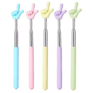 5 pcs matraque telescopique pour enseignant mini stylo d'enseignement facile &agrave; utiliser pour les pr&eacute;sentations et les tableaux blancs Pointeur de doigt r&eacute;tractable et pratique &agrave; ranger (ANETTEE GLOBALISS, neuf)