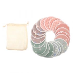 MOTHNUR Lot de Disques D&eacute;maquillants Lavables en Fibres Naturelles Coussinets Doux et R&eacute;utilisables avec Sac de Rangement &Eacute;cologique (Huajiay, neuf)