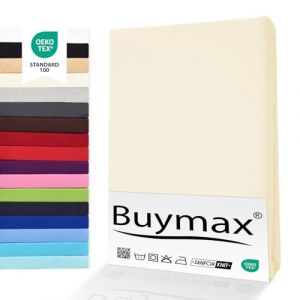 Buymax&reg; Drap-Housse pour Lit &Agrave; Eau Extensible 140X200-160X220 Cm pour Lits &Agrave; Eau Et Sommiers Tapissiers Housse De Couette pour Matelas Jusqu'&Agrave; 35 Cm De Hauteur De Matelas, Beige (BUYMAX, neuf)