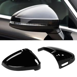 TTCR-II 2PCS Compatibles avec Coque R&eacute;troviseur Audi A4 A5 RS4 B9 S5 RS5 2017 2018 2019 2020 2021 2022 2023, Retroviseur Couvercle A4 A5 B9 Bo&icirc;tier R&eacute;troviseur Gauche + Droite avec Side Assist (Noir） (Yumzeco Yumzeco, neuf)