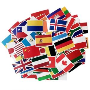 Drapeau du monde stickers voiture autocollant valise drapeaux du monde stickers voyage drapeaux pour auto autocollant pays du monde autocollant voiture stickers de valise autocollant drapeau France (Tarifa United, neuf)
