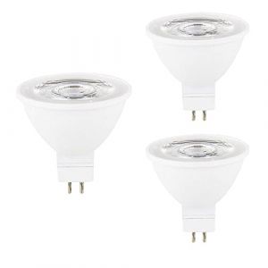 Lot de 3 MR16 GU5.3/GX5.3 6w 230V 600LM No Dimmable 120&deg; LED Ampoule Projecteur Spotlight de Plafond Remplacement d'ampoule Halog&egrave;ne 60W &Eacute;clairage de Rail Encastr&eacute; Blanc Chaud 3000K (ZRJIA, neuf)