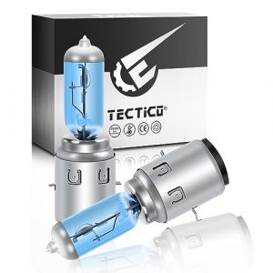 TECTICO Ba20d S2 12V 35/35W Ampoule +25% Blanc,130% plus de luminosité, Feux de Croisement/Feux de Route Halogène de phare de Moto,2 pièces (Tectico-EU, neuf)