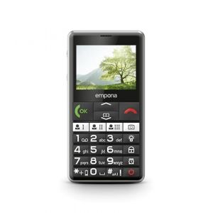 Emporia Pure-LTE T&eacute;l&eacute;phone Portable pour Seniors 4G sans contrat avec Bouton d'appel d'urgence Noir (Doctor Brandt, neuf)